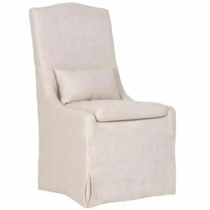 Colette Slipcover Dining Chair 2PC Bisque French Linen - LOOMLAN - Essentials For Living - Dining Chairs