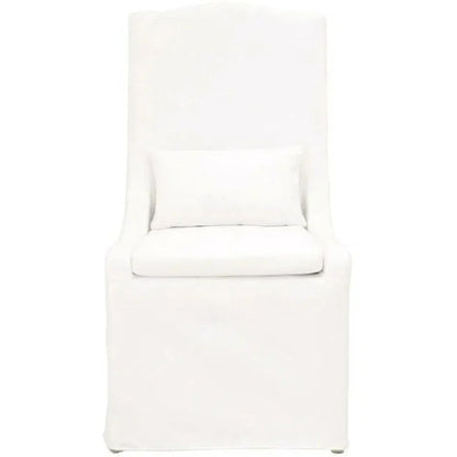 Colette Slipcover Dining Chair 2PC LiveSmart White - LOOMLAN - Essentials For Living - Dining Chairs