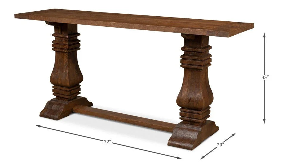 Colette Wooden Rectangular Console Table - LOOMLAN - Sarreid - Console Tables