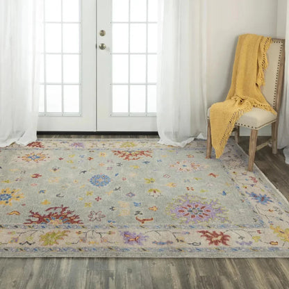 Colf Floral Gray Large Area Rugs For Living Room - LOOMLAN - LOOMLAN - Area Rugs