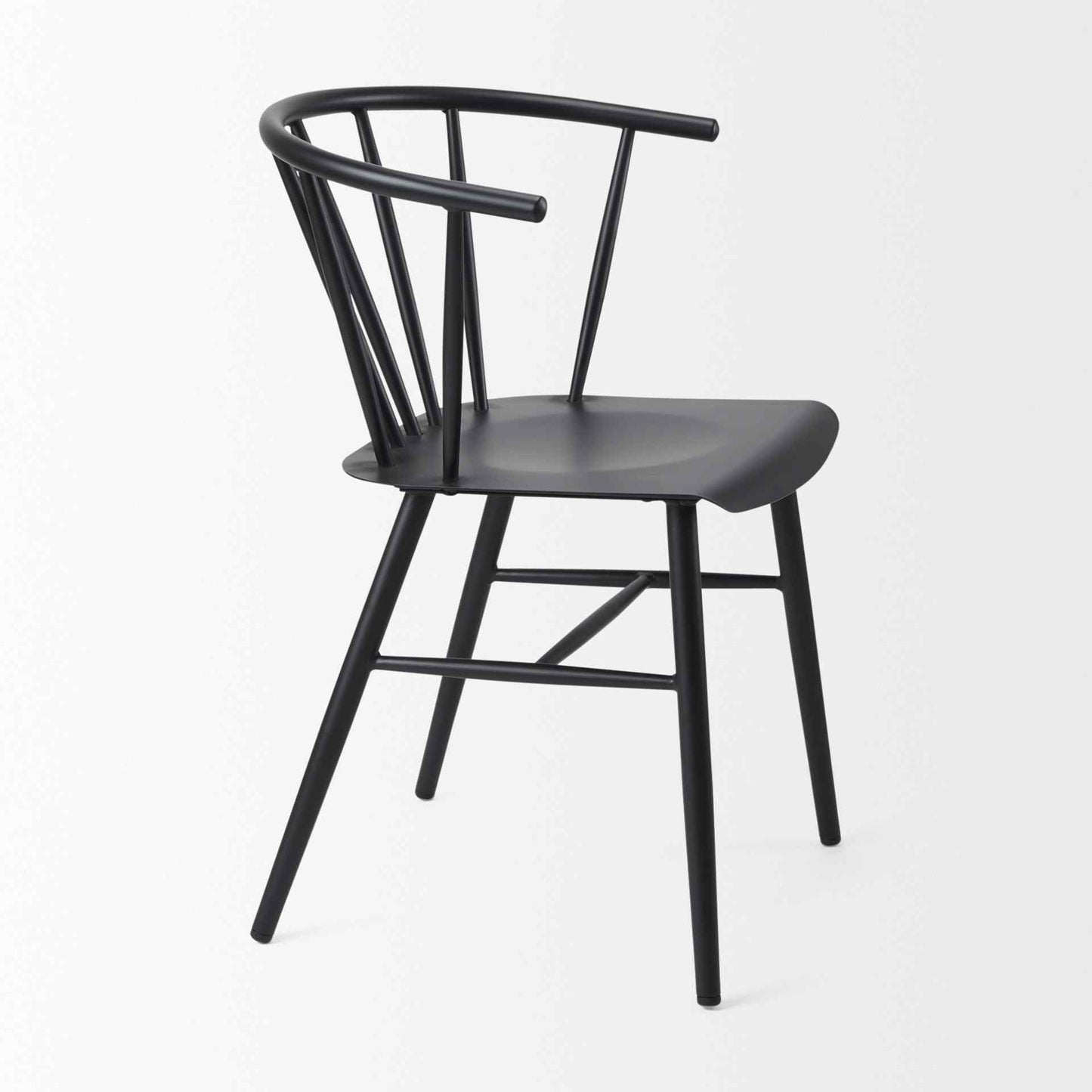 Colin Black Metal Armless Dining Chair (Set of 2)