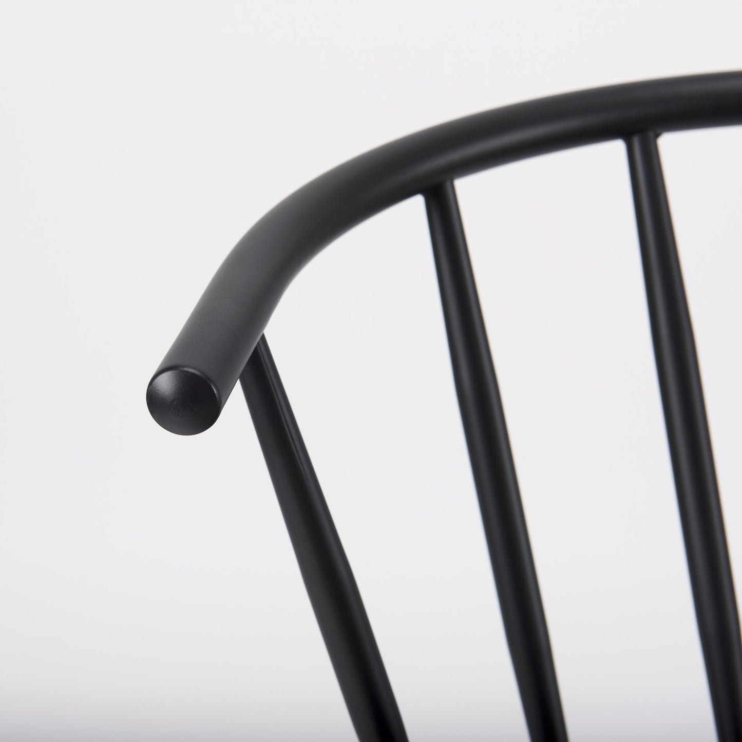 Colin Black Metal Armless Dining Chair (Set of 2)