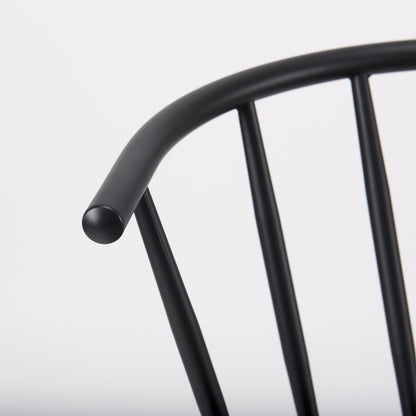 Colin Black Metal Armless Dining Chair (Set of 2)