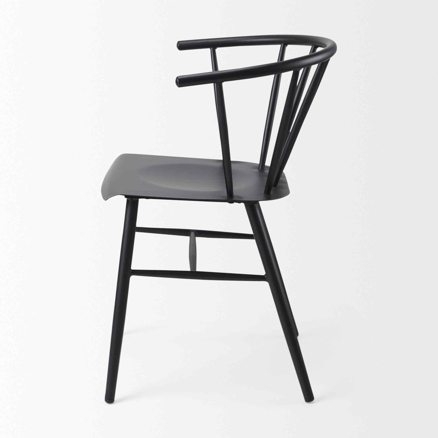 Colin Black Metal Armless Dining Chair (Set of 2)
