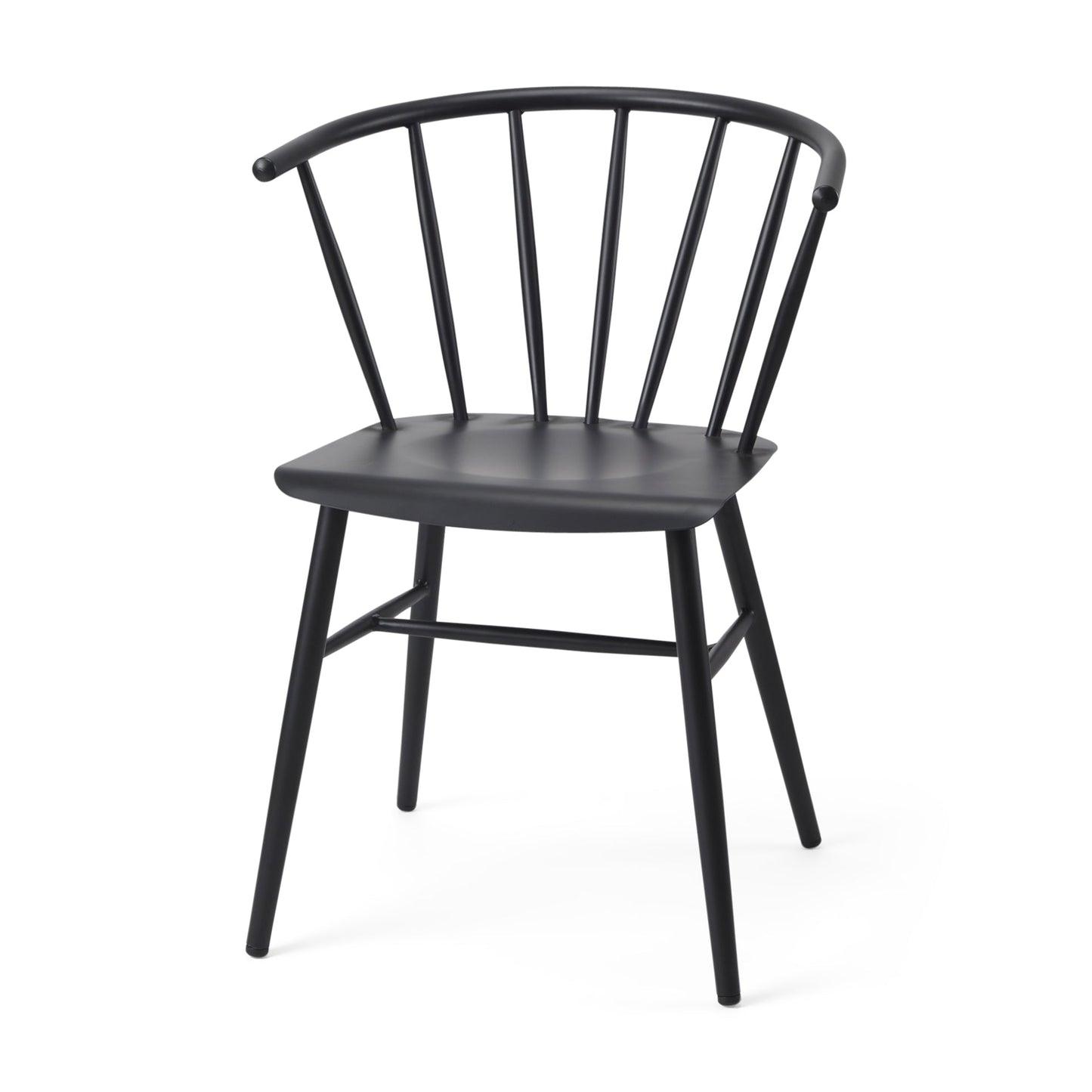 Colin Black Metal Armless Dining Chair (Set of 2)
