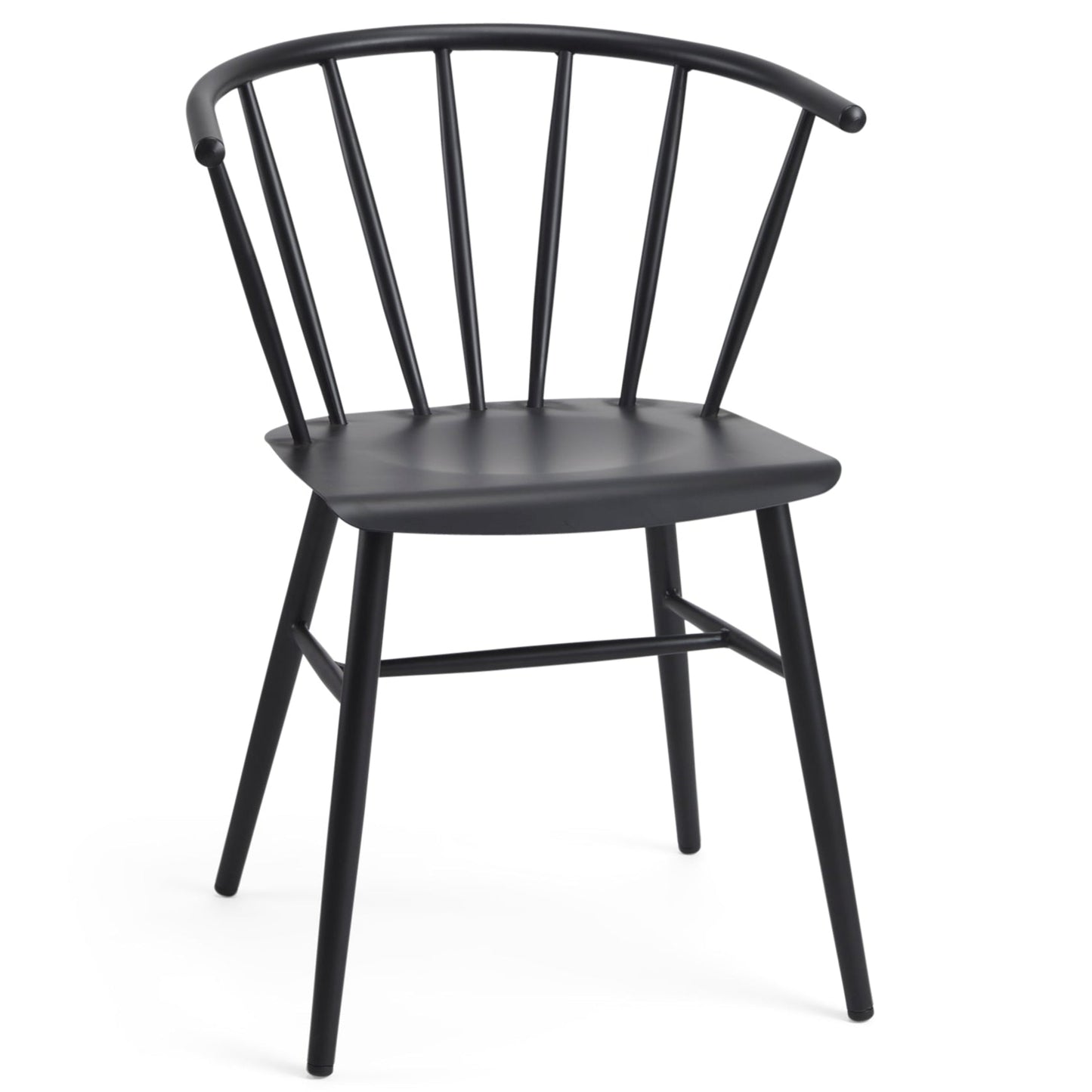 Colin Black Metal Armless Dining Chair (Set of 2)