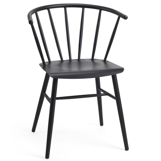 Colin Black Metal Armless Dining Chair (Set of 2)