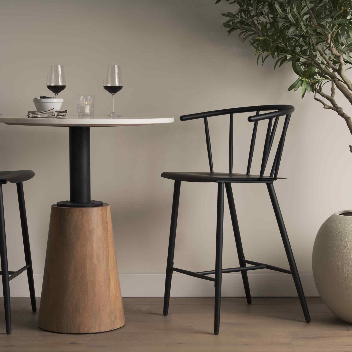 Colin Black Metal Counter Stool