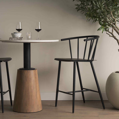 Colin Black Metal Counter Stool