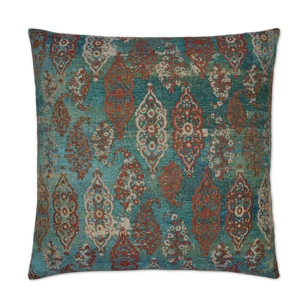 Collette Handmade Teal Throw Pillow - LOOMLAN - D.V. Kap - Throw Pillows
