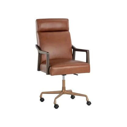 Collin Modern Office Armchair-Office Chairs-SUNPAN-Heather Ivory Tweed-LOOMLAN