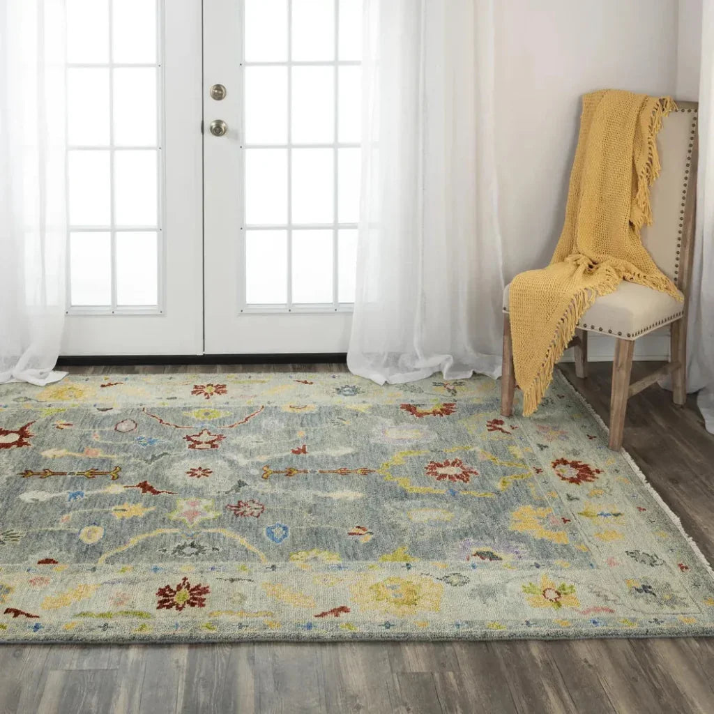 Colm Floral Gray Large Area Rugs For Living Room - LOOMLAN - LOOMLAN - Area Rugs