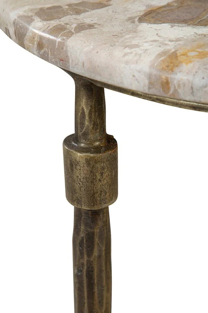 Colmar Marble Top Oval Console Table - LOOMLAN - Furniture Classics - Console Tables
