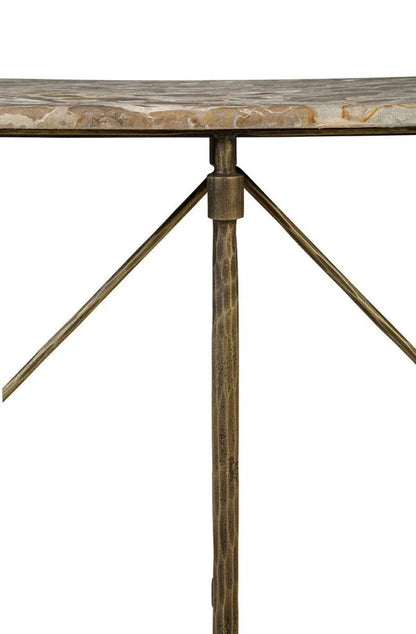 Colmar Marble Top Oval Console Table - LOOMLAN - Furniture Classics - Console Tables