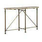 Colmar Marble Top Oval Console Table - LOOMLAN - Furniture Classics - Console Tables