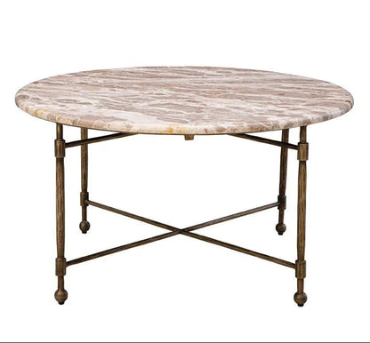 Colmar Marble Top Round Cocktail Table - LOOMLAN - Furniture Classics - Coffee Tables