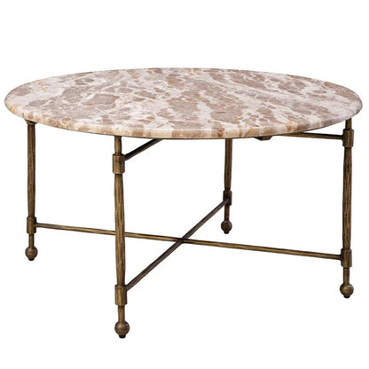 Colmar Marble Top Round Cocktail Table - LOOMLAN - Furniture Classics - Coffee Tables