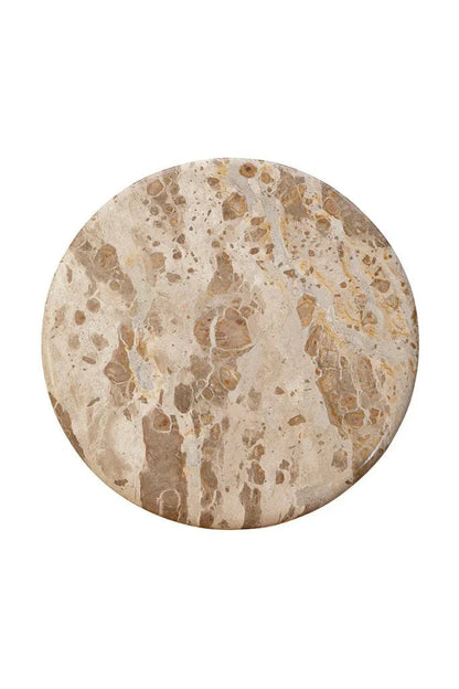 Colmar Marble Top Round Side Table - LOOMLAN - Furniture Classics - Side Tables