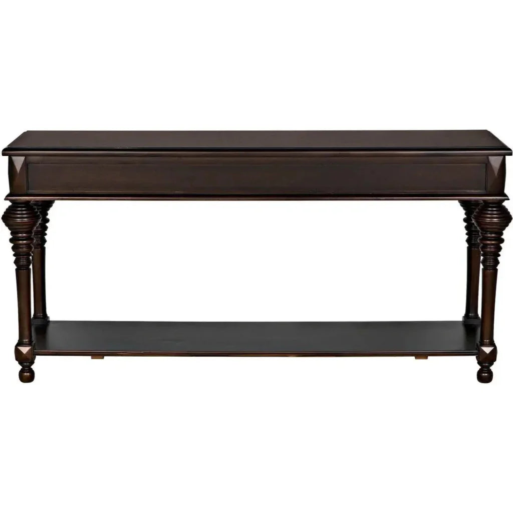 Colonial Wood Large Rectangle Sofa Table - LOOMLAN - Noir - Side Tables