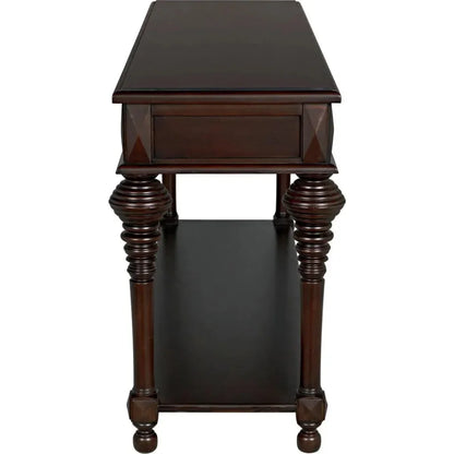 Colonial Wood Large Rectangle Sofa Table - LOOMLAN - Noir - Side Tables