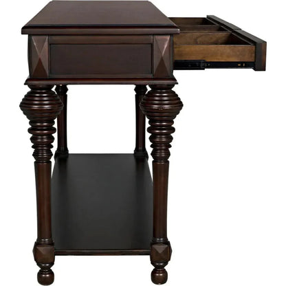 Colonial Wood Large Rectangle Sofa Table - LOOMLAN - Noir - Side Tables
