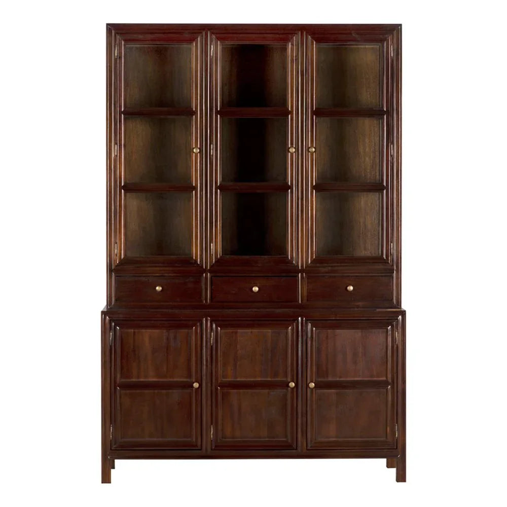 Colonial Wooden And Glass Hutch