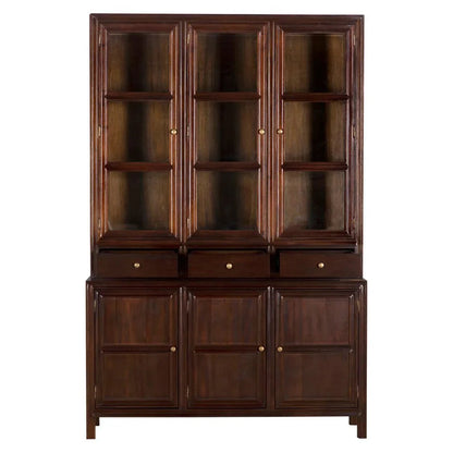 Colonial Wooden And Glass Hutch