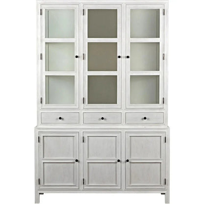 Colonial Wooden And Glass Hutch