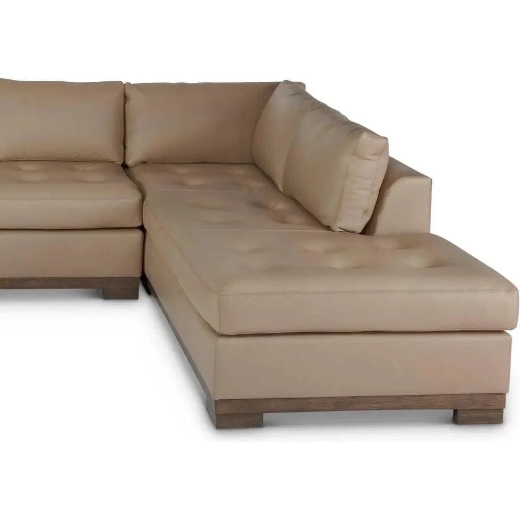Colony Large Leather Sectional Couch Chaise - LOOMLAN - One For Victory - Sectionals