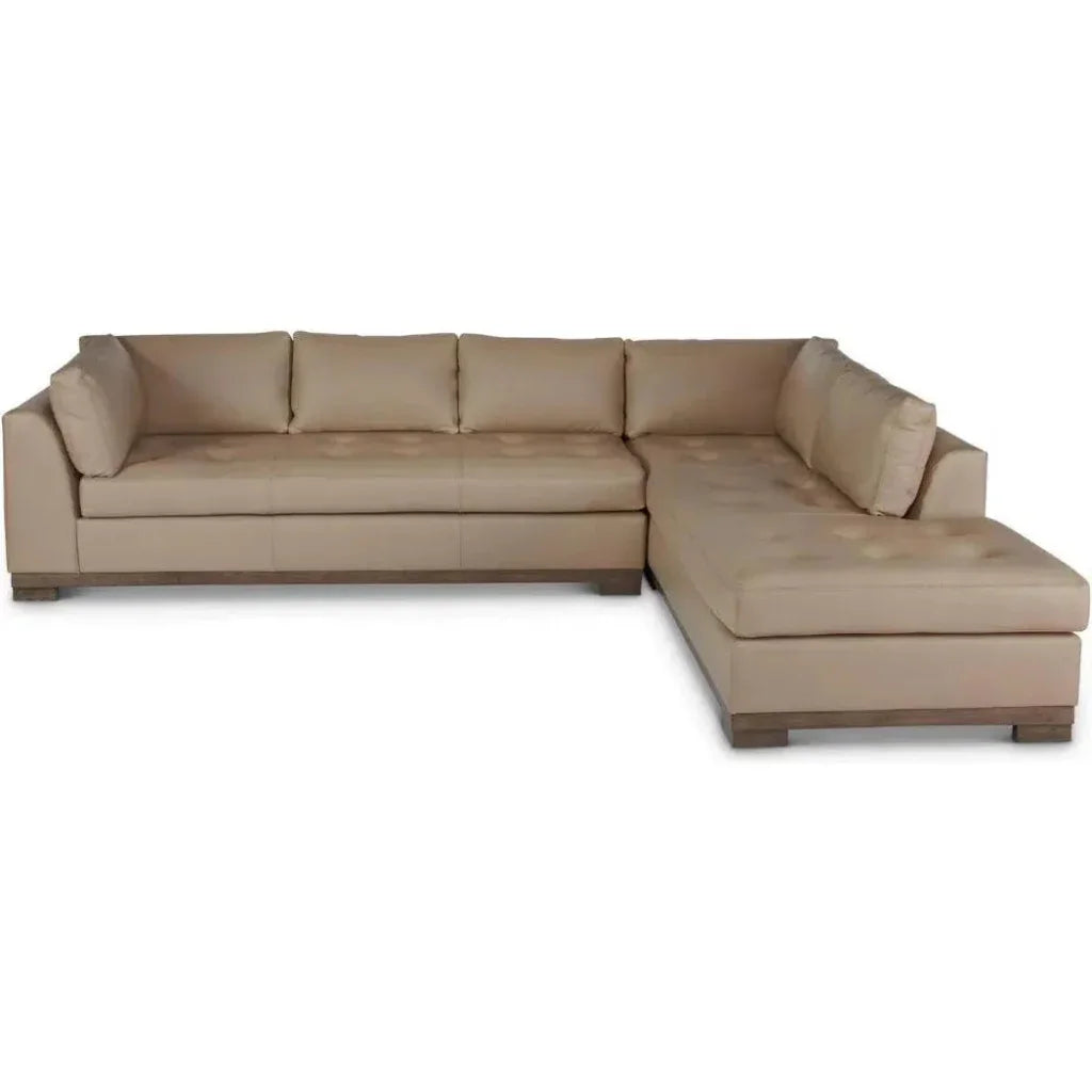 Colony Large Leather Sectional Couch Chaise - LOOMLAN - One For Victory - Sectionals