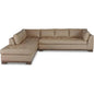 Colony Large Leather Sectional Couch Chaise - LOOMLAN - One For Victory - Sectionals