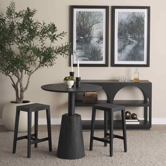 Colony Solid Wooden Counter Stool 2PC