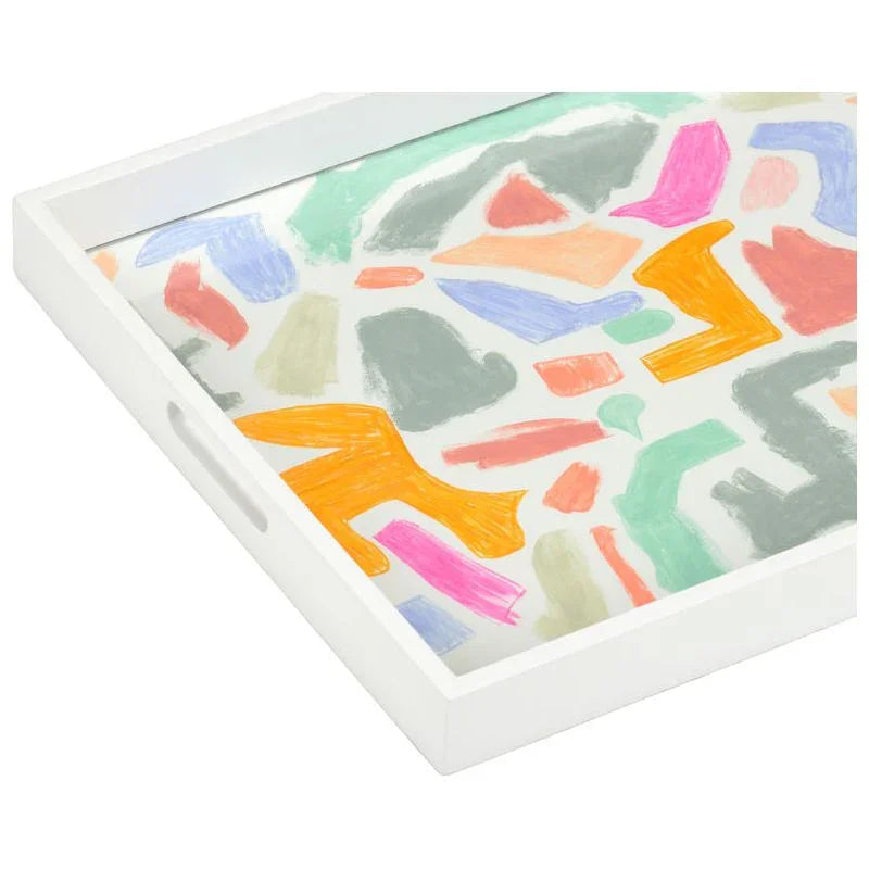 Coloring Hand - Painted Wood Tray - LOOMLAN - Chelsea House - Trays