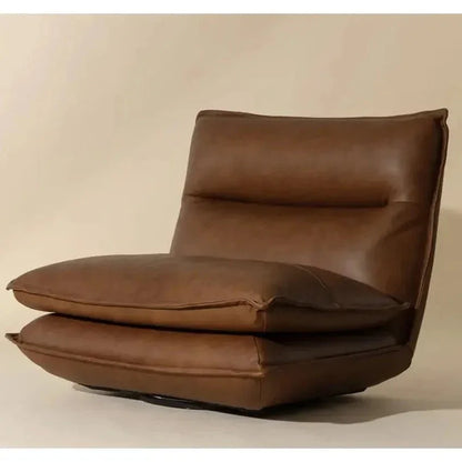 Colson Leather Swivel Armless Chair-Lounge Chairs-SUNPAN-LOOMLAN