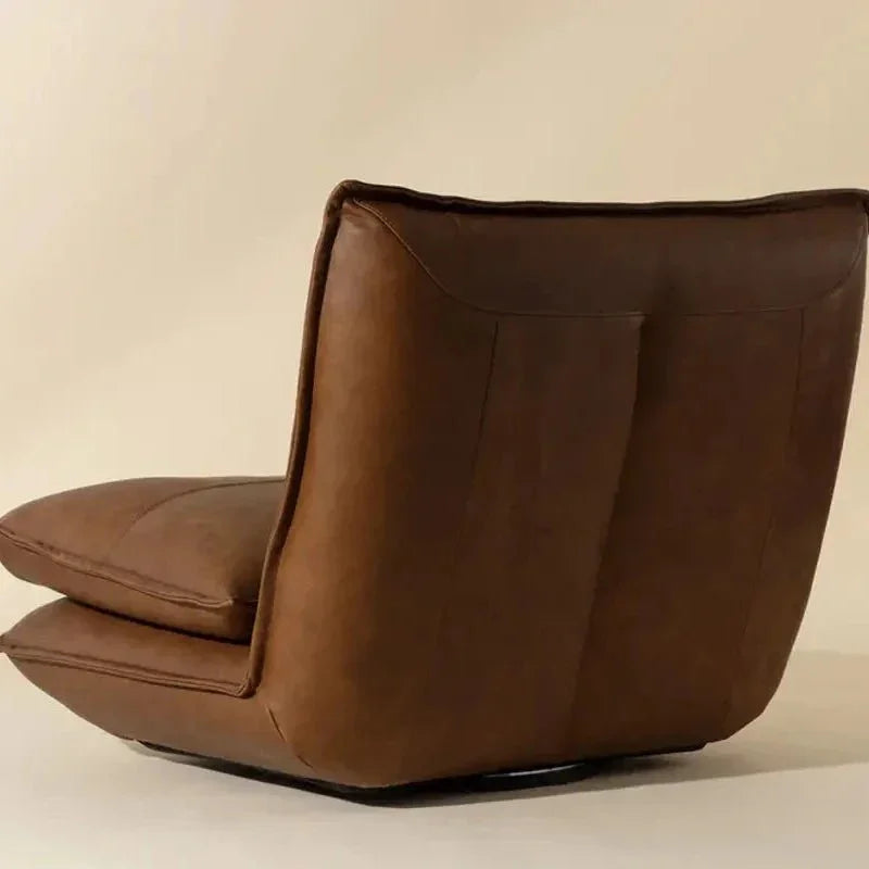 Colson Leather Swivel Armless Chair-Lounge Chairs-SUNPAN-LOOMLAN