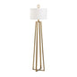 Colson Open Geometric Based Brass Floor Lamp-Floor Lamps-Wildwood-White-LOOMLAN
