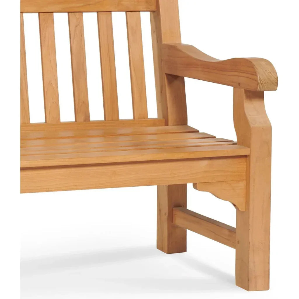 Colton 2-Person Teak Outdoor Bench-Outdoor Benches-HiTeak-LOOMLAN