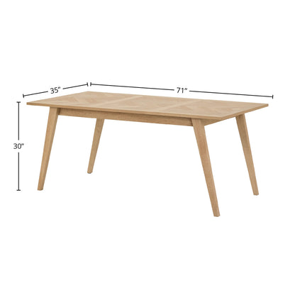 Colton Wooden Rectangular Dining Table-Dining Tables-LH Imports-LOOMLAN