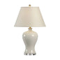 Columbus Vase Cream Ceramic Table Lamp - LOOMLAN - Chelsea House - Table Lamps
