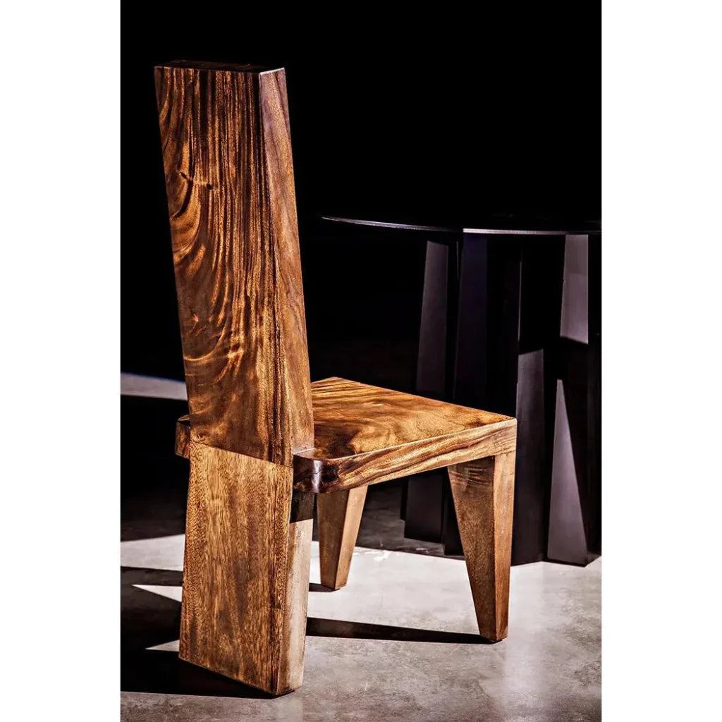 Column Dining Table, Black Steel-Dining Tables-Noir-LOOMLAN