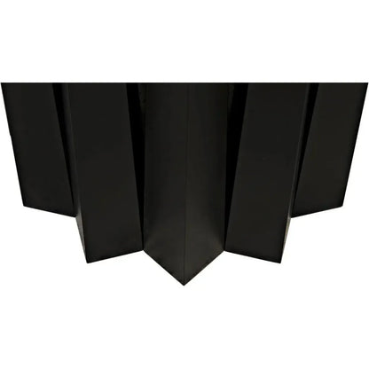 Column Dining Table, Black Steel-Dining Tables-Noir-LOOMLAN