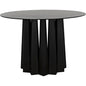 Column Dining Table, Black Steel-Dining Tables-Noir-LOOMLAN