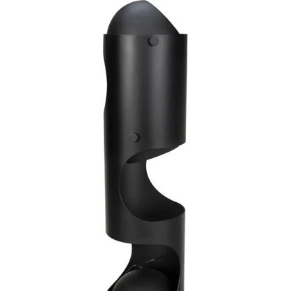 Columna Floor Lamp, Black Steel-Floor Lamps-Noir-LOOMLAN