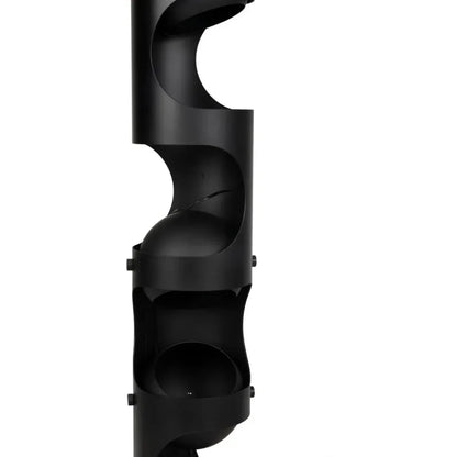 Columna Floor Lamp, Black Steel-Floor Lamps-Noir-LOOMLAN