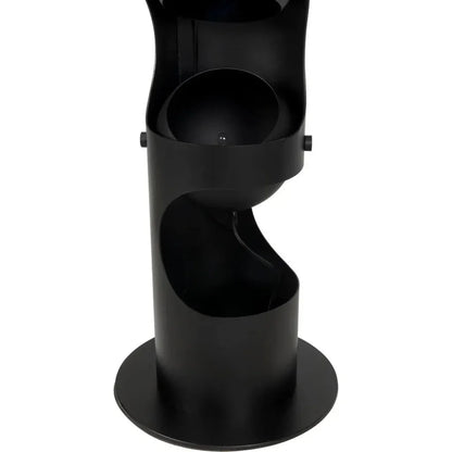Columna Floor Lamp, Black Steel-Floor Lamps-Noir-LOOMLAN