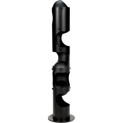 Columna Floor Lamp, Black Steel-Floor Lamps-Noir-LOOMLAN