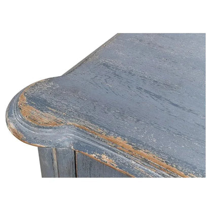 Columns Bowfront Sideboard Blue - LOOMLAN - Sarreid - Sideboards