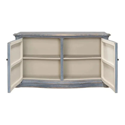 Columns Bowfront Sideboard Blue - LOOMLAN - Sarreid - Sideboards