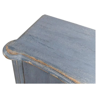 Columns Bowfront Sideboard Blue - LOOMLAN - Sarreid - Sideboards