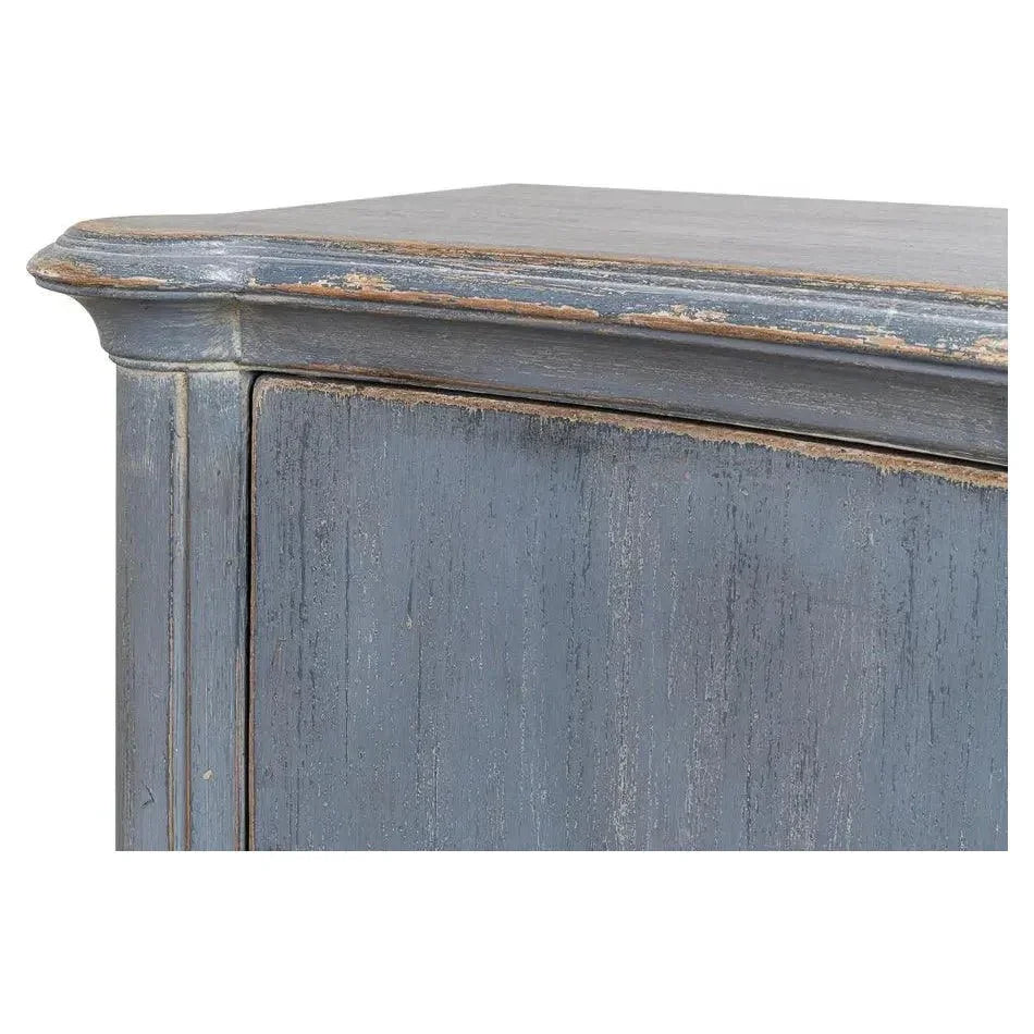Columns Bowfront Sideboard Blue - LOOMLAN - Sarreid - Sideboards
